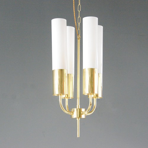 Brass Church Lights By Glashütte Limburg Circa 1970S