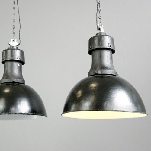 Industrial Factory Lights By Rech Circa 1920S 