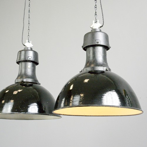 Industrial Factory Lights By Rech Circa 1920s 