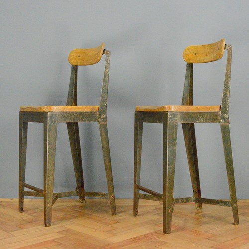 Industrial Factory Chairs By Leabank Circa 1940S