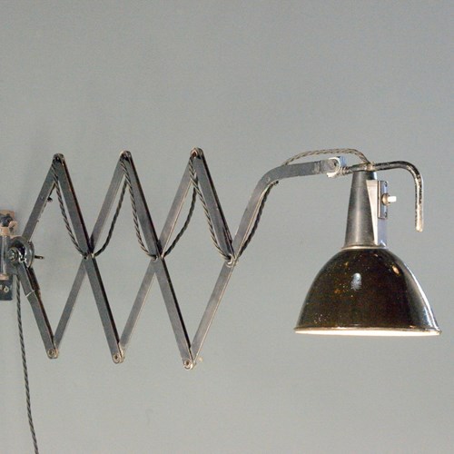 Modernist Scissor Lamp By Wilhelm Bader Circa 1930S