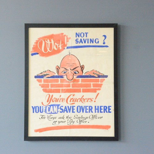 Mr Chad WW2 National Savings Poster Circa 1940S