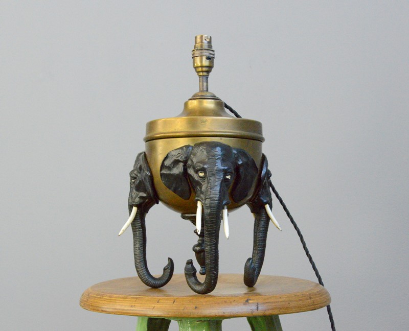 Early 20th Century Elephant Table Lamp-otto-s-antiques--dsc8010-main-637586653093206525.JPG