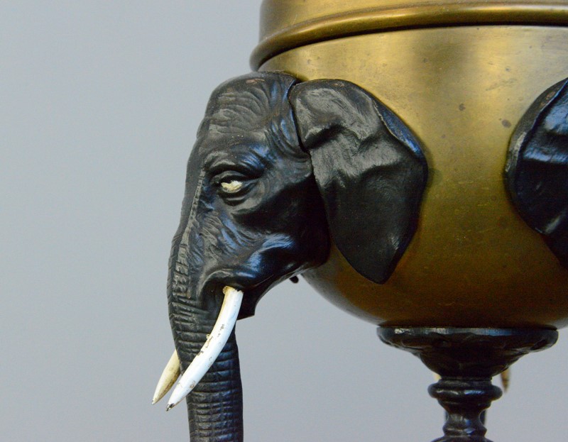 Early 20th Century Elephant Table Lamp-otto-s-antiques--dsc8019-main-637586653285079250.JPG