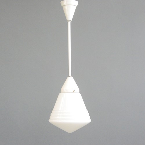 Conical Phillips Opaline Light Circa 1920S
