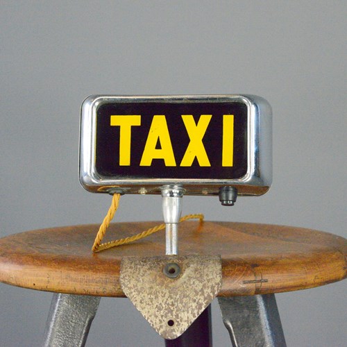 Light Up Taxi Sign Circa 1940S
