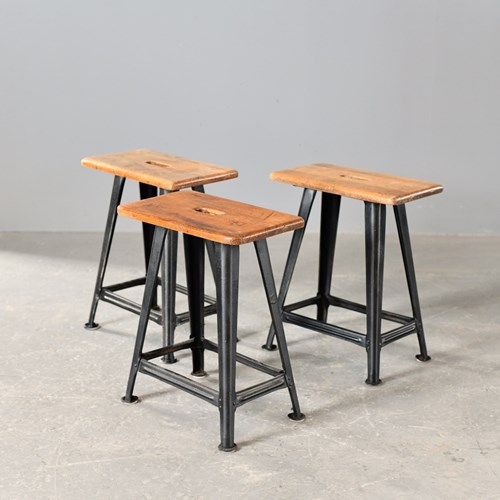 Industrial Factory Stools By Rowac Circa 1920S