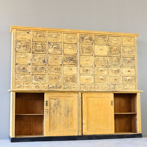 Early 20Th Century Bicycle Repair Shop Drawer Cabinet