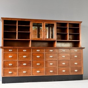 German Oak Haberdashery Cabinet Cir...