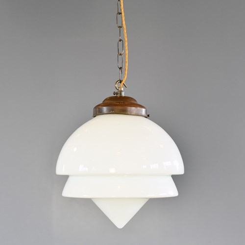 Opaline Pendant Light By Gispen Circa 1930S
