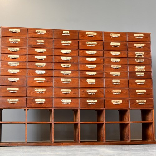 Art Nouveau Ironmongers Drawers Circa 1910