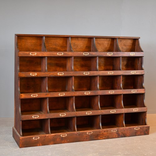 Early 20Th Century Ironmongers Pigeon Hole Shelves