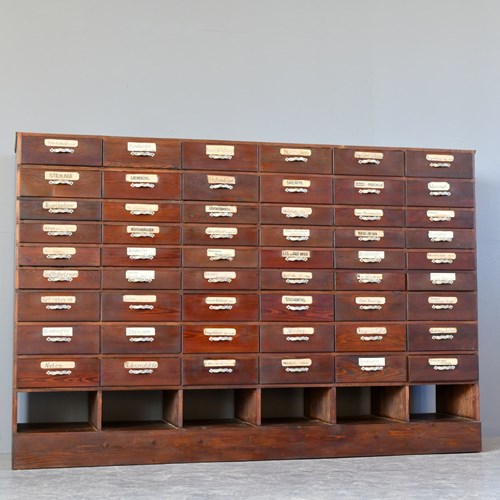 Art Nouveau Ironmongers Drawers Circa 1910
