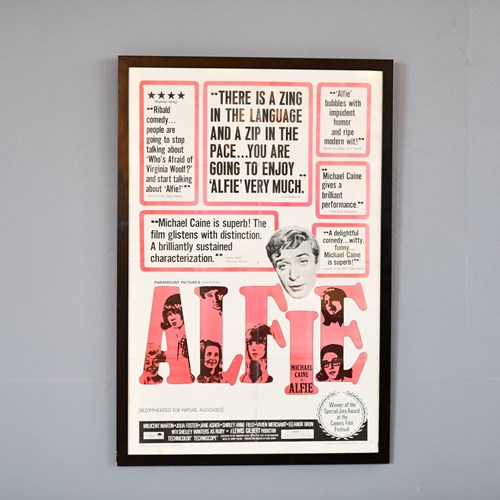 Original Framed US Alfie Movie Poster Circa 1960S