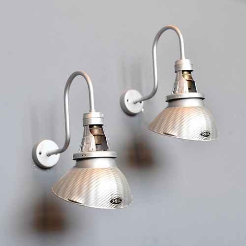 Mercury Glass Wall Lights By X-Ray Circa 1930S