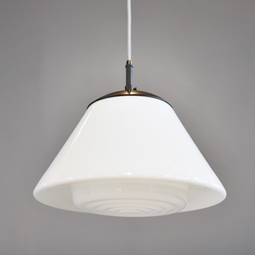 Mithras Opaline Glass Pendant Light By August Walter & Sohne