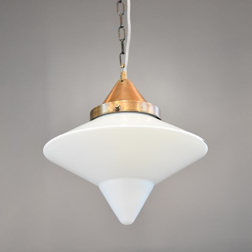 Dr Ing Schneider & Co Opaline Glass Pendant Light