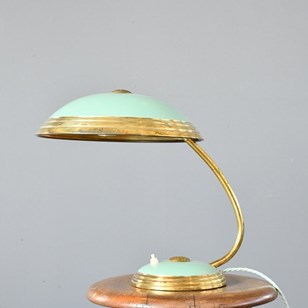 Green And Brass Table Lamp By Helo ...