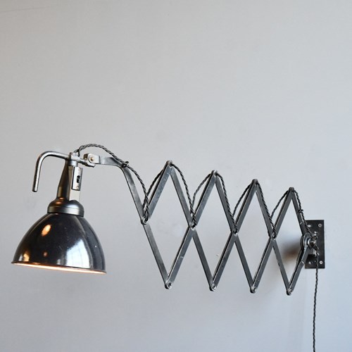 Large Scissor Lamp By Wilhelm Bader Circa 1930S