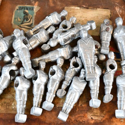 Cast Aluminium Table Football Players Circa 1950'S