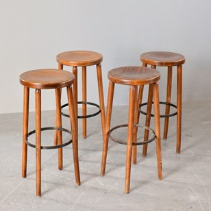 French Bistro Bar Stools Circa 1940...