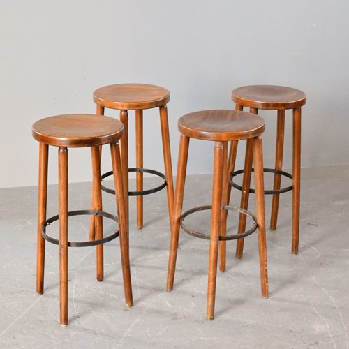 French Bistro Bar Stools Circa 1940S