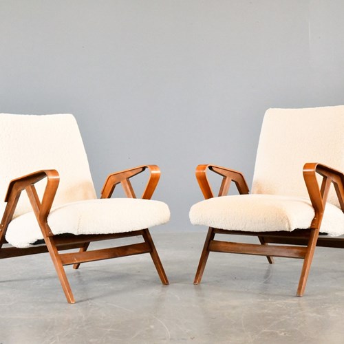 Pair Of Mid Century Armchairs By Tatra Nabytok Circa 1960S