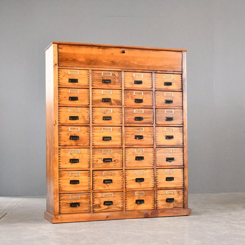 Bank Of Pine Workshop Drawers Circa 1940S