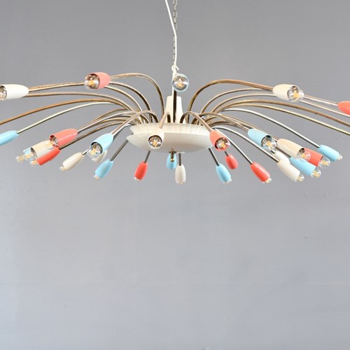 XL Mid-Century Sputnik Chandelier Circa 1960S