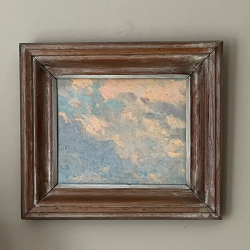 Small French 1960’S Pink Sky Painting