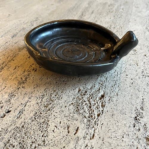 Black French 1950’S Ceramic Bowl