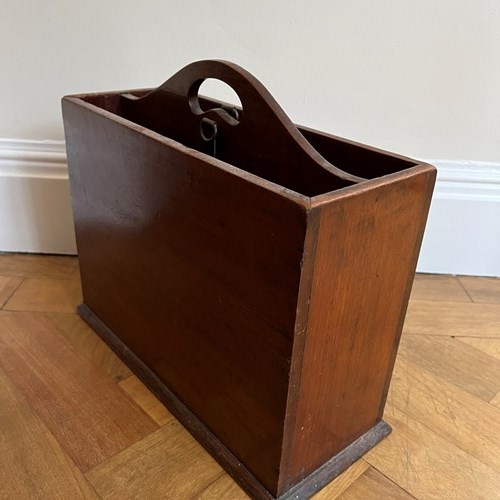 Edwardian Mahogany Magazine Letter Rack