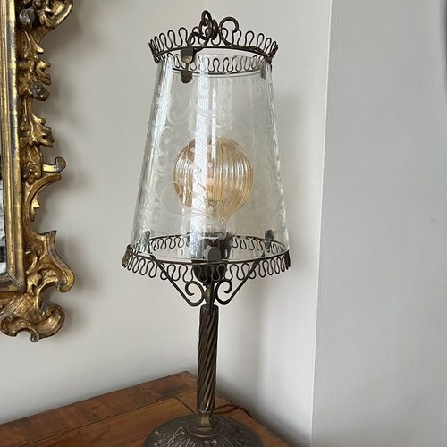 An Important Italian Glass Lamp