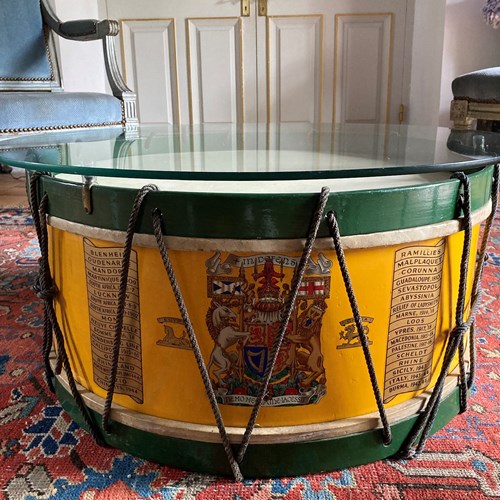 1950'S Military Drum Coffee Table 