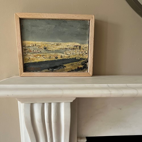 Small Oil On Canvas Painting Of An Estuary Signed G Decock
