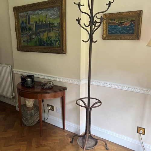 French Iron Coat Stand With Lion Paw Feet Manner Of Arles