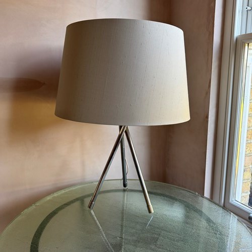 Chrome Tripod Based Table Lamp