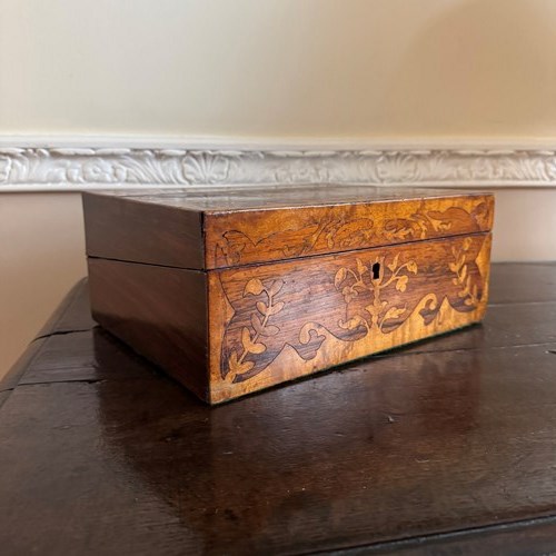 Victorian Mahogany Inlayed Writing Slope 