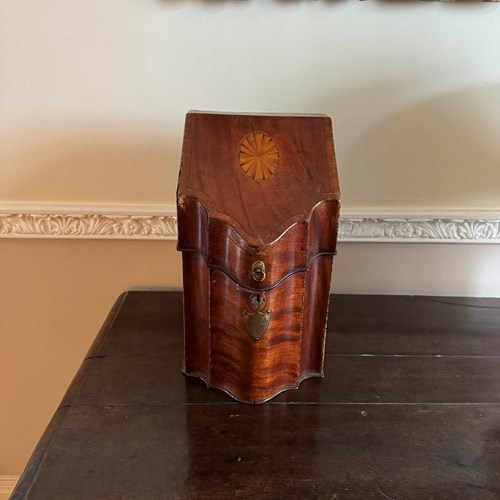 Victorian Mahogany And Satinwood Inlayed Knife Box