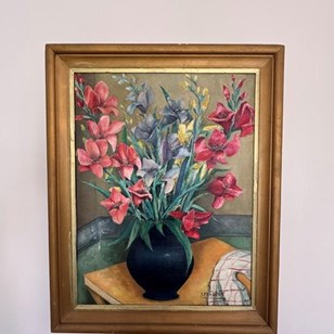 French 1940’S Still Life Painting O...