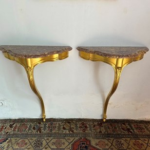 Pair Of Louis XV Style Console Tabl...