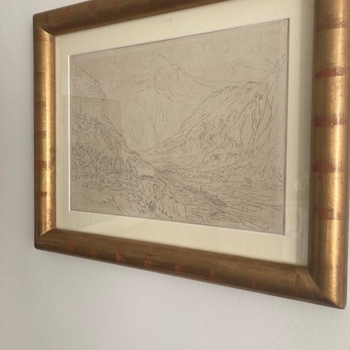 19Th Century Framed Drawing  William Henry Barnard
