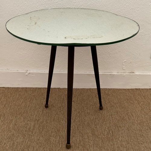 French 1950’S Mirrored Topped Side Table