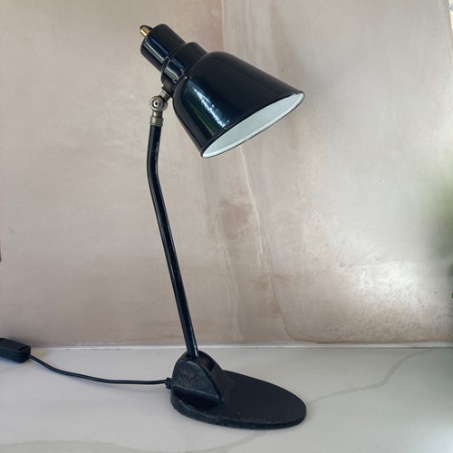 Black enamel anglepoise desk lamp