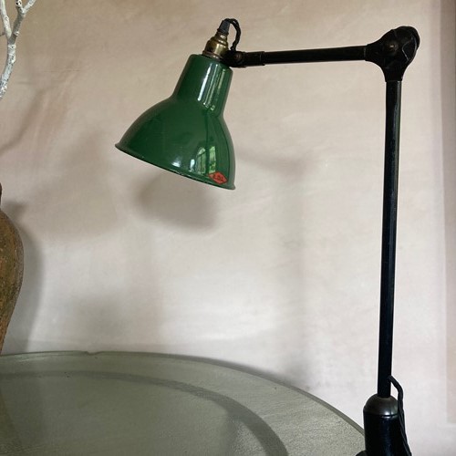 French anglepoise desk clamp lamp. Style of Gras