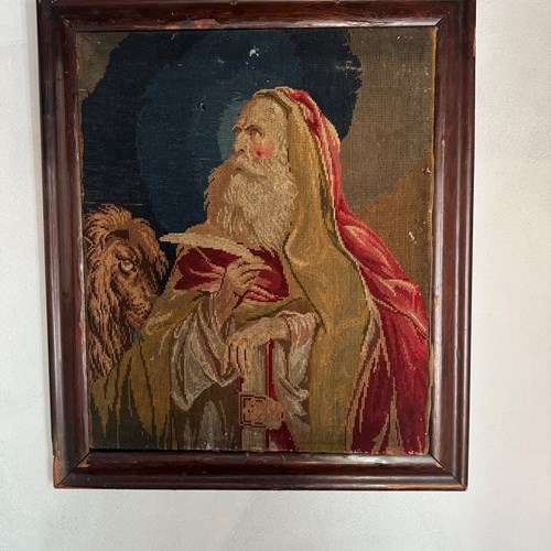 18Th Century Wool Tapestry Of St Mark
