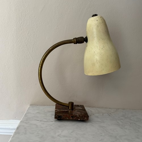 French 1950’S Small Desk Lamp On Marble Base