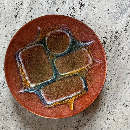 1960’S Enamel On Copper Dish 