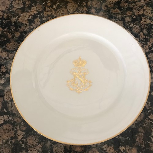 19Th Century Armorial Napoleon III Sevres Plate