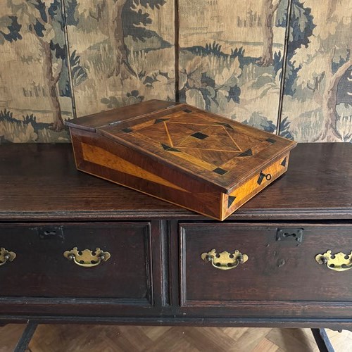 19Th Century Dutch Veneered Writing Slope